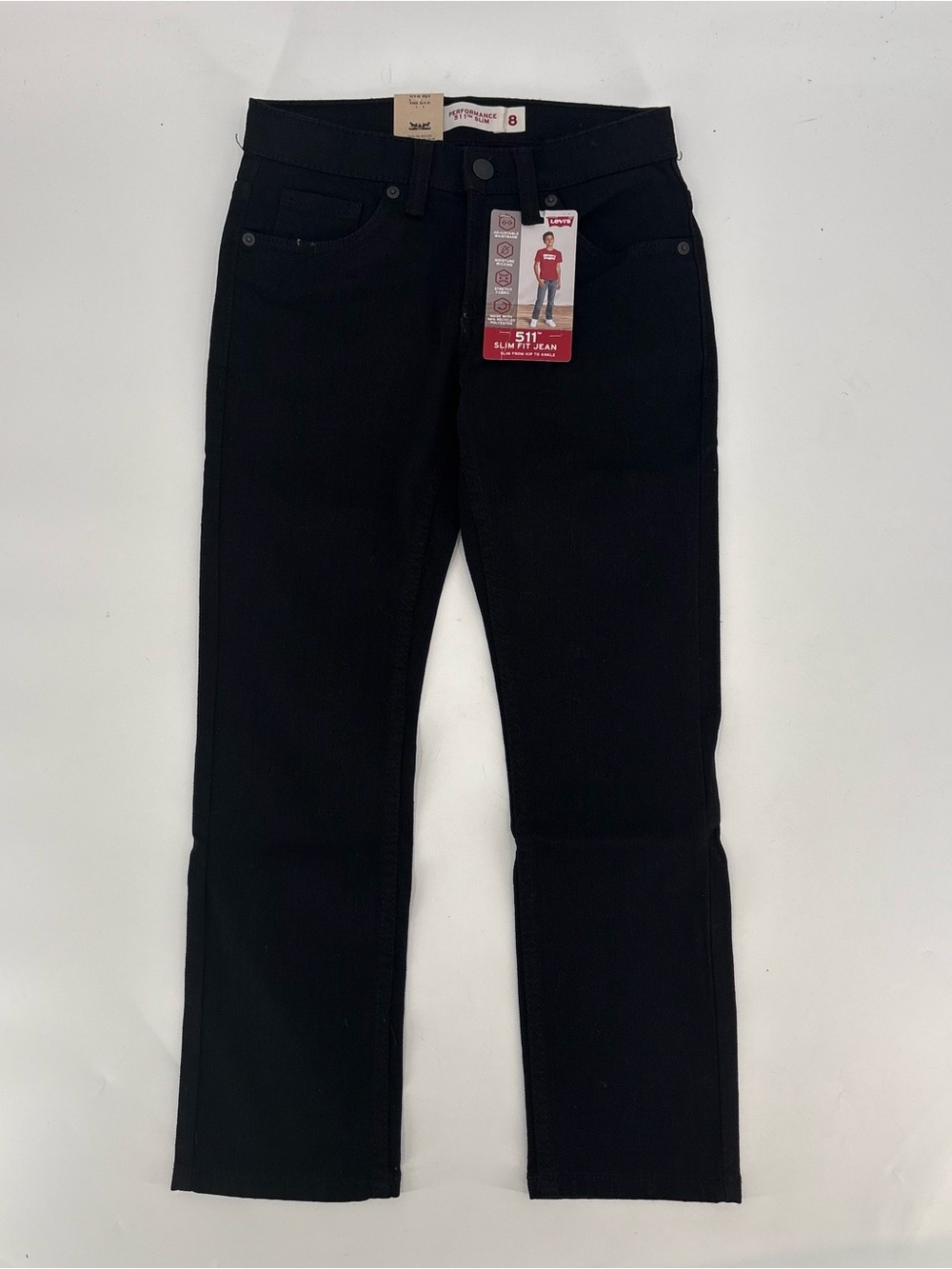 Levi's Black Slim Straight Jeans - Boys